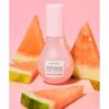 Glow Recipe Watermelon Glow Niacinamide Dew Drops with pink background and water melons