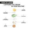 how to add The Inkey List Caffeine Eye Cream in your skin care routine