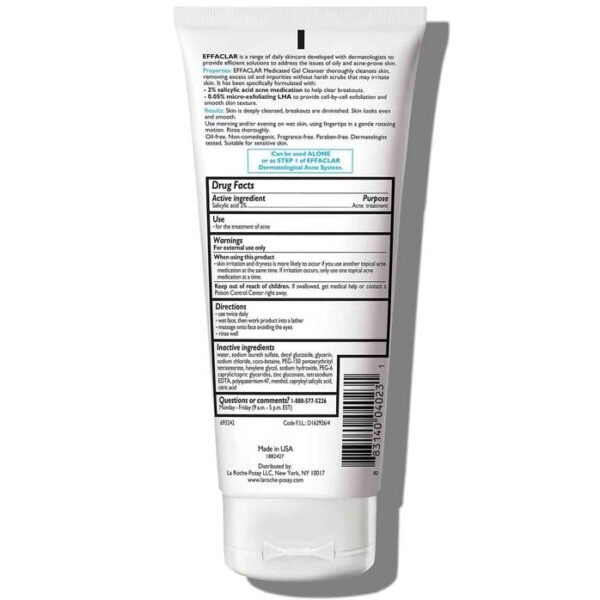 La Roche-Posay Effaclar Medicated Acne Face Wash back