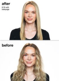 k18 leave-in molecule hair repair mask before and after