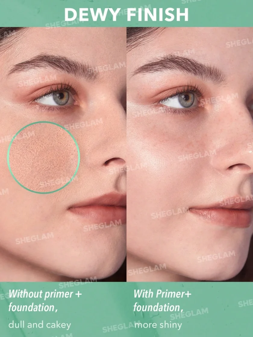 Sheglam- GOOD GRIP HYDRATING PRIMER-before and after
