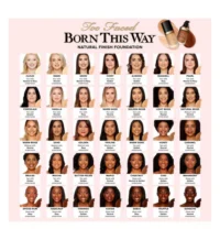 Too Faced Born This Way Undetectable Flawless Coverage Foundation shade chart
