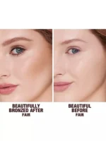 Charlotte Tilbury Beautiful Skin Sun-Kissed Glow Bronzer FairPale before after