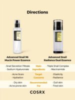 Cosrx Advanced Snail Radiance Dual Essence vs cosrx snail mucin