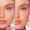 Huda Beauty - Blush Filter Liquid Blush cotton candy before after