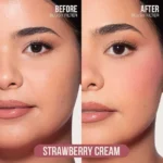 Huda Beauty - Blush Filter Liquid Blush strawberry cream before after
