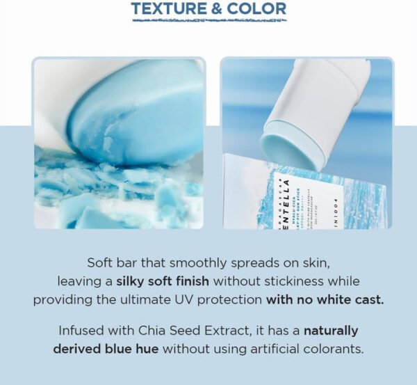 SKIN 1004 - Madagascar Centella Hyalu-Cica Silky-Fit Sun Stick texture and color