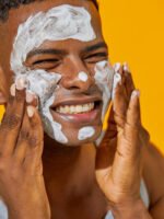 applying Cosrx Advanced Snail Mucin Gel Cleanser