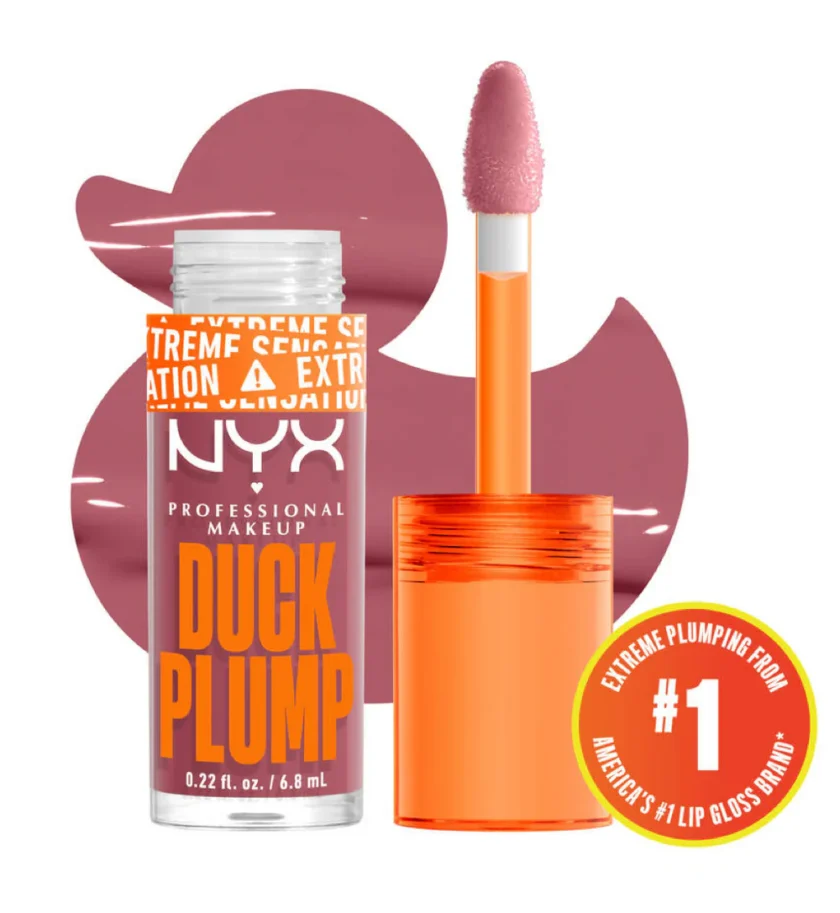 NYX Cosmetics Duck Plump High Pigment Plumping Lip Gloss lilac on lock