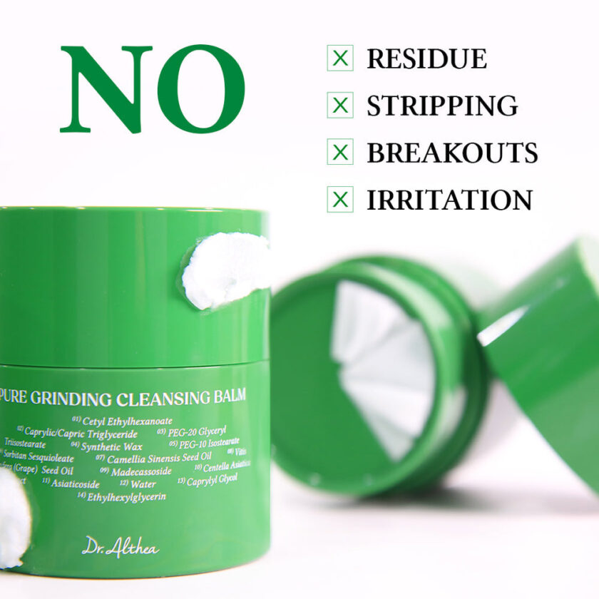 Dr Althea Pure grinding cleansing balm features