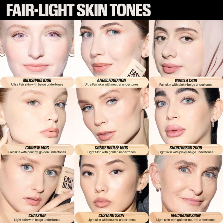 Huda Beauty Easy Blur Natural Airbrush Foundation shades