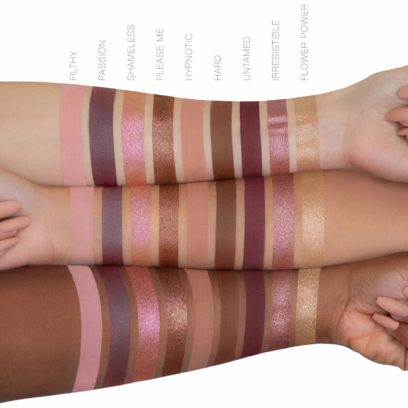 Huda Beauty Naughty Nude Eyeshadow Palette swatches