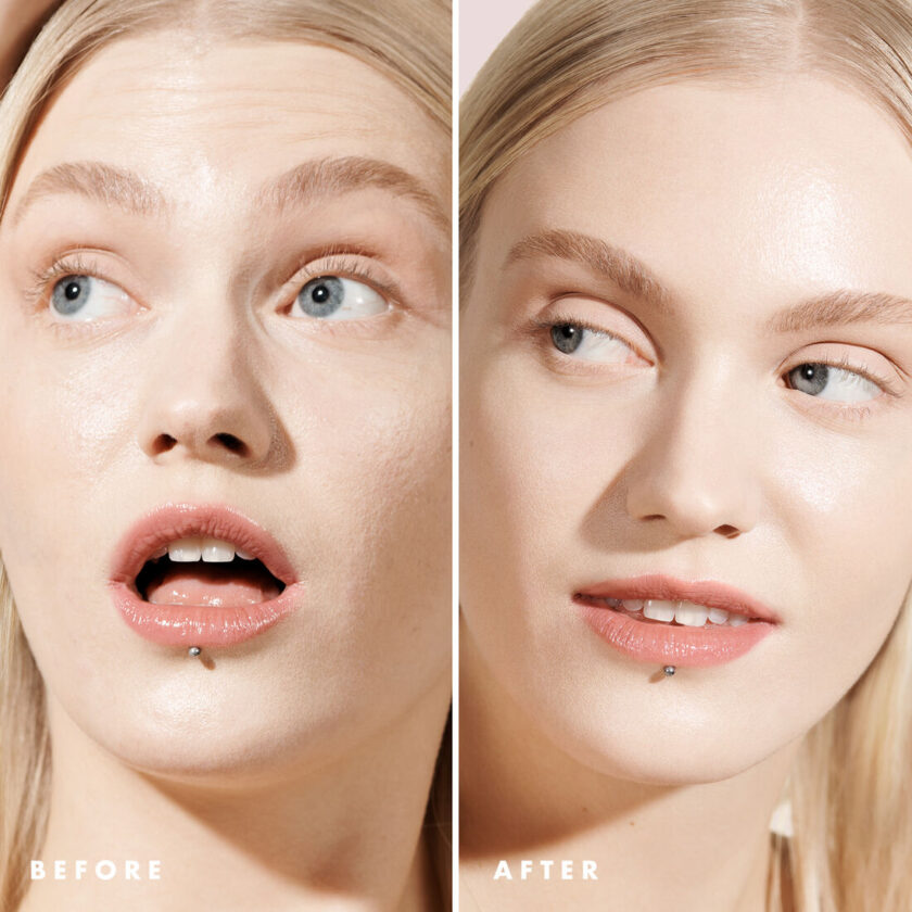 e.l.f. Poreless Face Primer before after