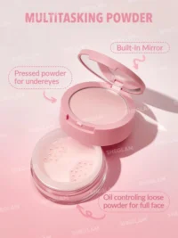 SHEGLAM - Insta-Ready Face Powder Loose Under Eye Setting Powder - Bubblegum features