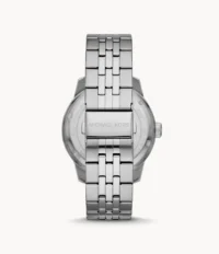 Michael Kors Men's Stainless Steel Blue Dial 44mm Watch back