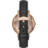 The Fossil Women’s ES4535 Carlie Mini Rose Gold Stainless Steel Watch - 28mm back