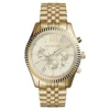 The Michael Kors Lexington Gold Stainless Steel 45 mm Chronograph Quartz Watch for Gents in pakistan