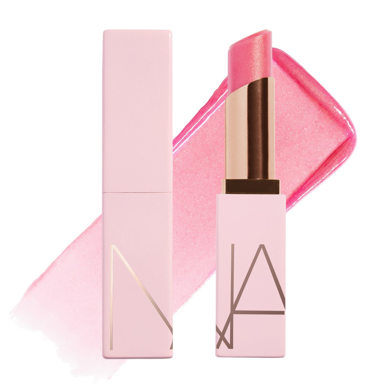 2025/04/1003199078-1.jpg Nars After Glow Lip Balm Orgasm Full SizeSheer, peachy pink with golden shimmer - Image 1
