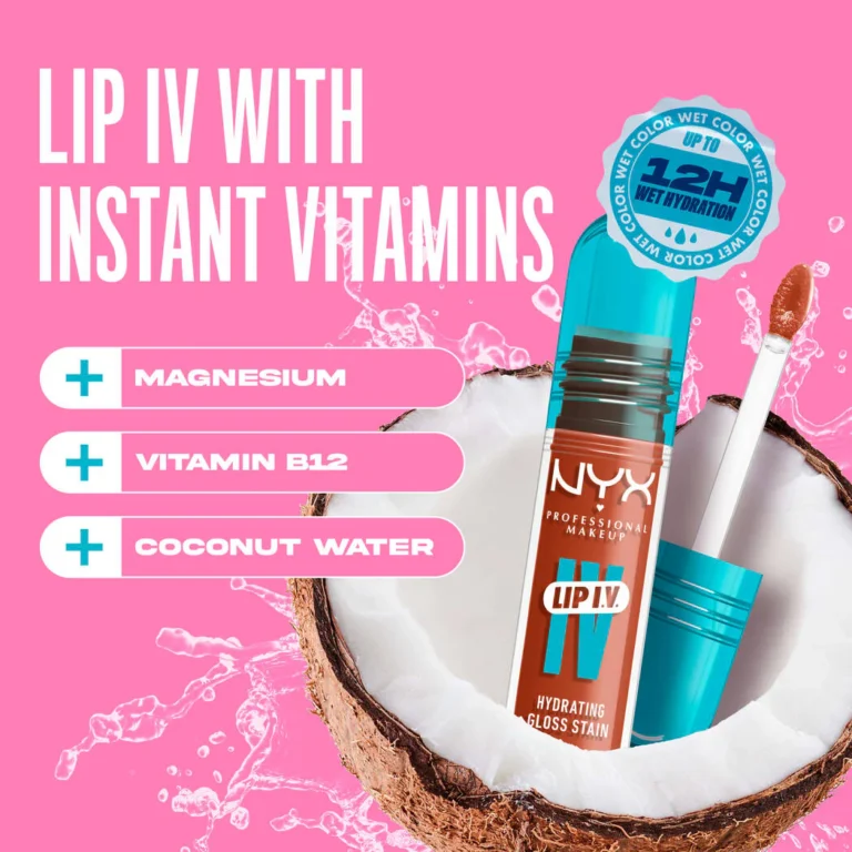 NYX Lip I.V. Hydrating Lip Gloss Stain benefits