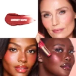 Charlotte Tilbury Unreal Lip + Cheek Glow Blush Stick with Hyaluronic Acid cherry glow swatch