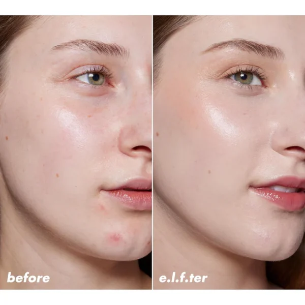 ELF Halo Glow Mineral Foundation Skin Tint Spf50 before after results