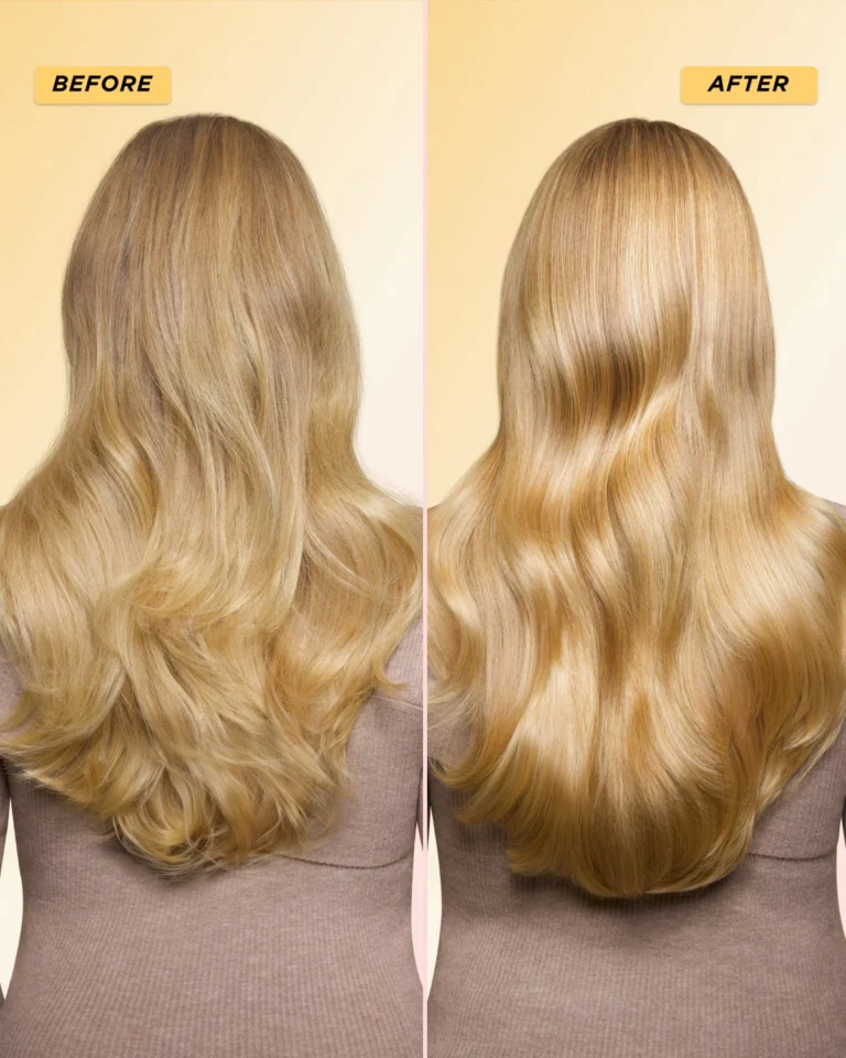 Gisou Honey Gloss Ceramide Therapy Hair Mask before after result