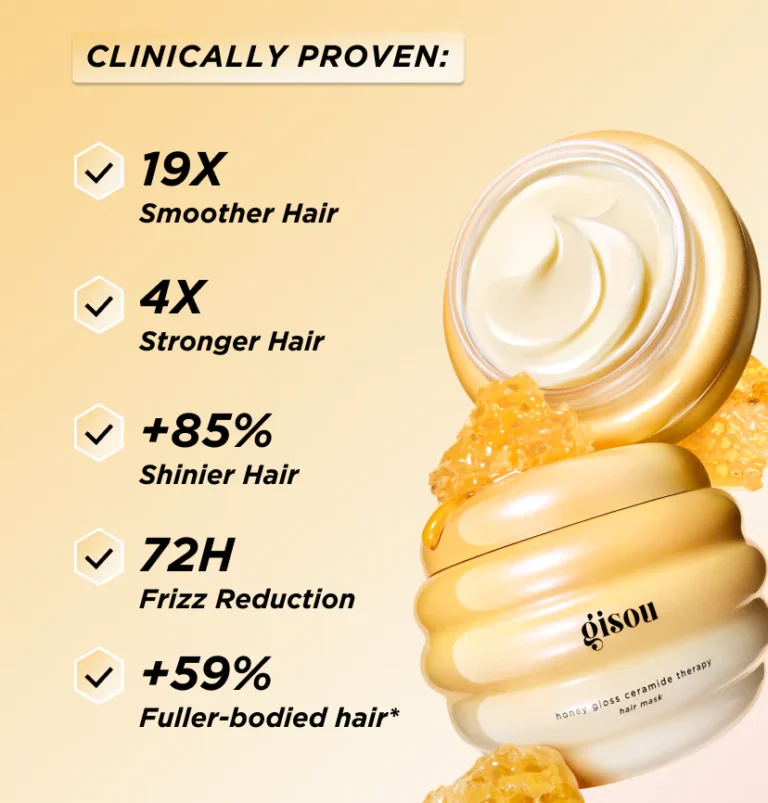 Gisou Honey Gloss Ceramide Therapy Hair Mask benefits