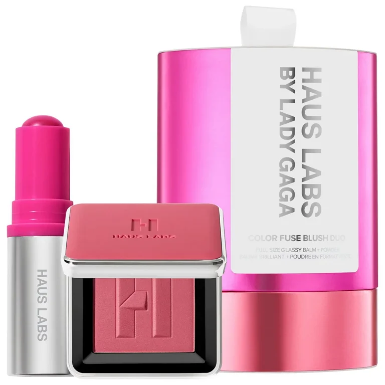 HAUS LABS BY LADY GAGA Color Fuse Glassy Blush Balm Stick + Powder Blush Set in pakistan