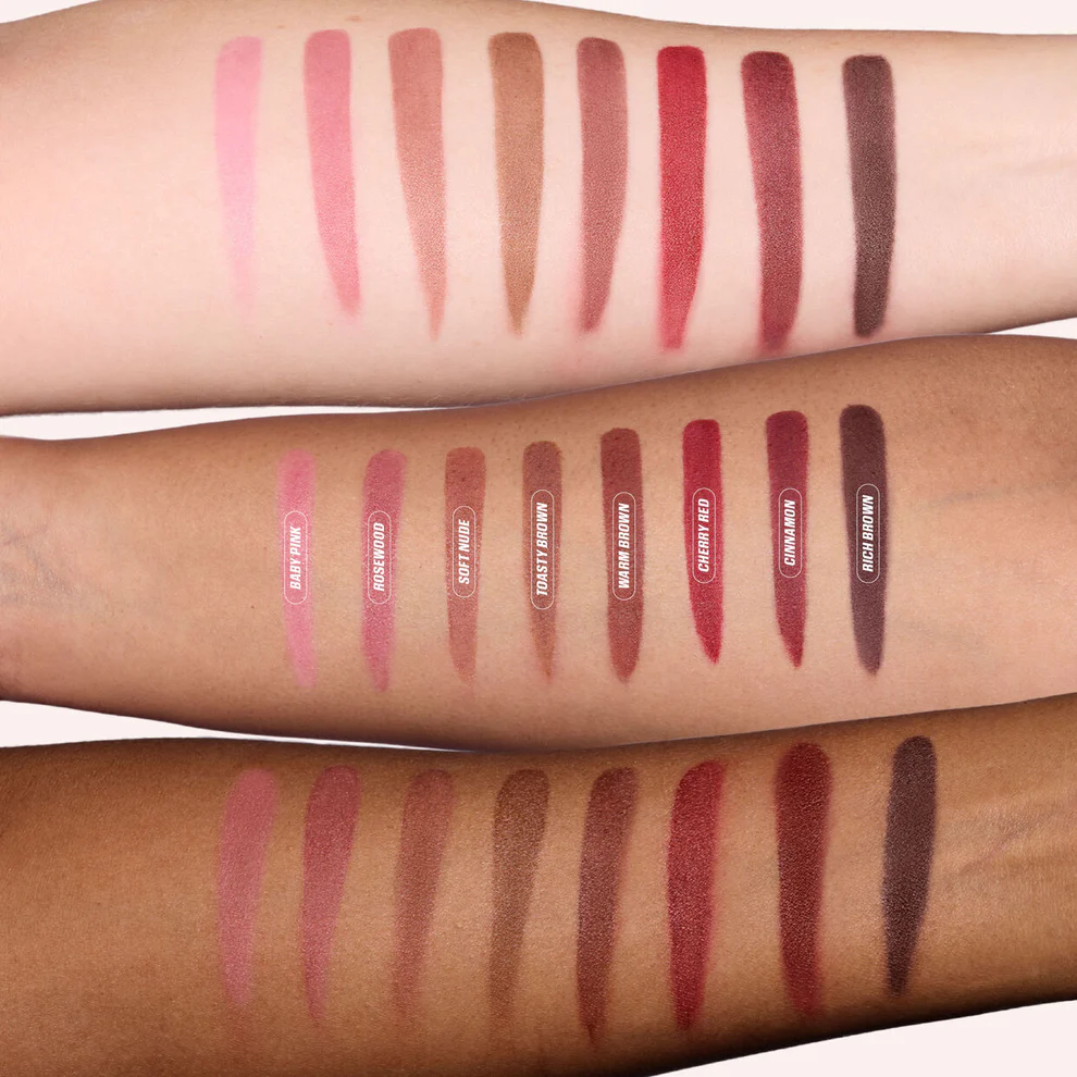 Huda Beauty Lip Contour Stain swatches Huda Beauty Lip Contour Stain swatches
