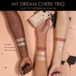 Natasha Denona My Dream Cheek Trio Blush and Highlighter Palette swatch