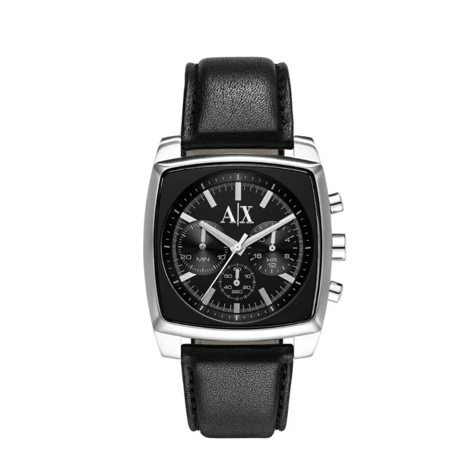 Armani Exchange Men’s Quartz Black Leather Strap Black Dial 40mm Watch AX2250 Armani Exchange Men’s Quartz Black Leather Strap Black Dial 40mm Watch AX2250