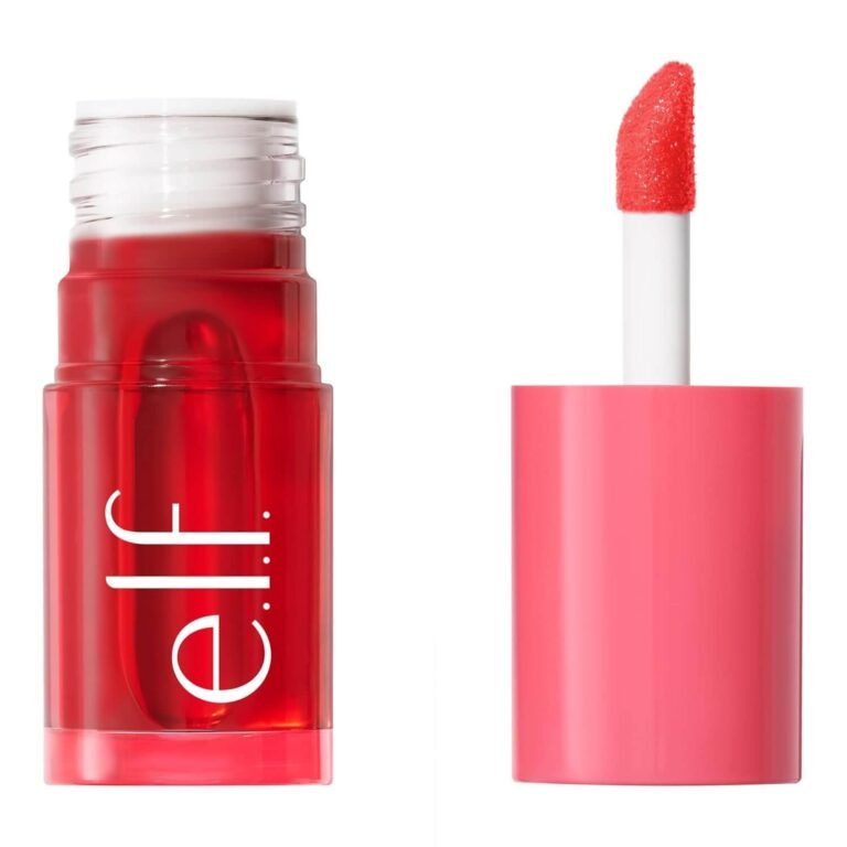 e.l.f. Cosmetics Sheer For It Blush Tint Pink Positive Packaging and Liquid Swatch - Glamit.pk