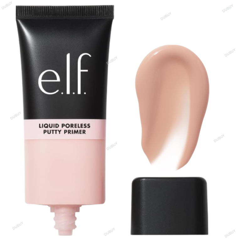 e.l.f. Cosmetics Liquid Poreless Putty Primer Squeeze Tube and Texture Swatch - Glamit.pk