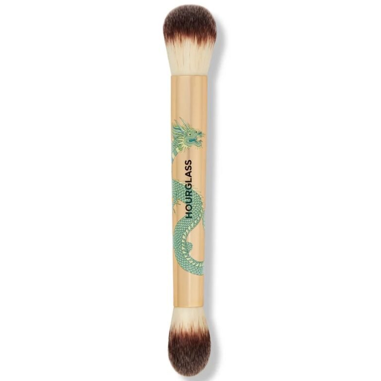 ourglass Unlocked Dragon Edition packaging and luxury face brush for high-end makeup collection
