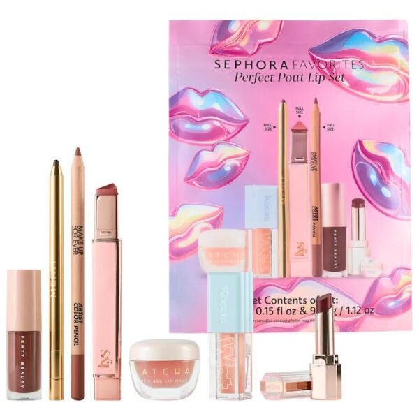 Sephora Favorites Perfect Pout Lip Set featuring luxury lip glosses, liners, and oils from top brands - Glamit.pk