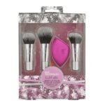 Real Techniques Sparkles On The Go Limited Edition 4-piece travel brush set with glittery handles - Glamit.pk