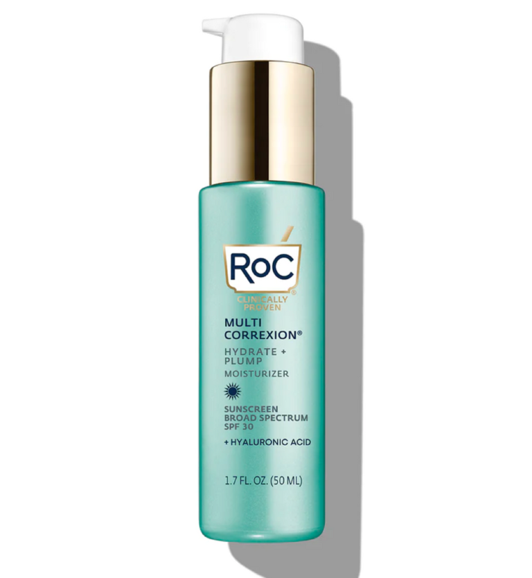 RoC Multi Correxion Hydrate and Plump Moisturizer SPF 30 bottle for anti-aging and sun protection - Glamit.pk