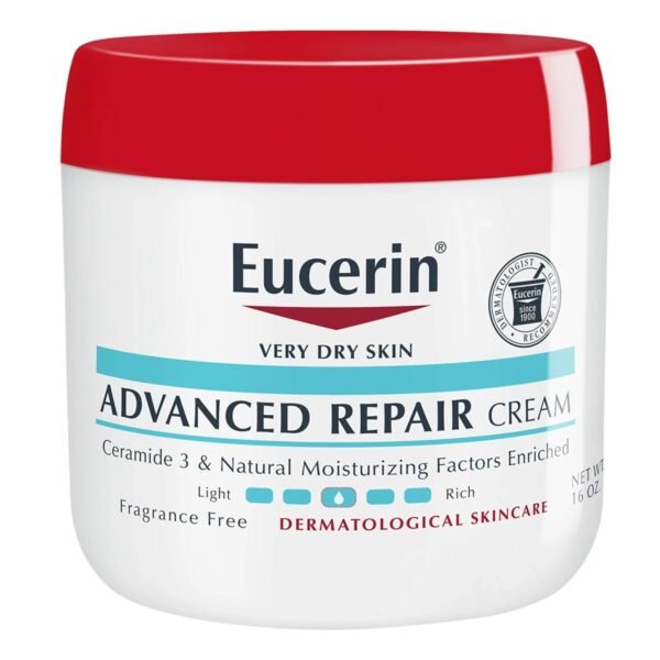 Eucerin Advanced Repair Cream 16 oz tub - Fragrance-free moisturizer for very dry skin.