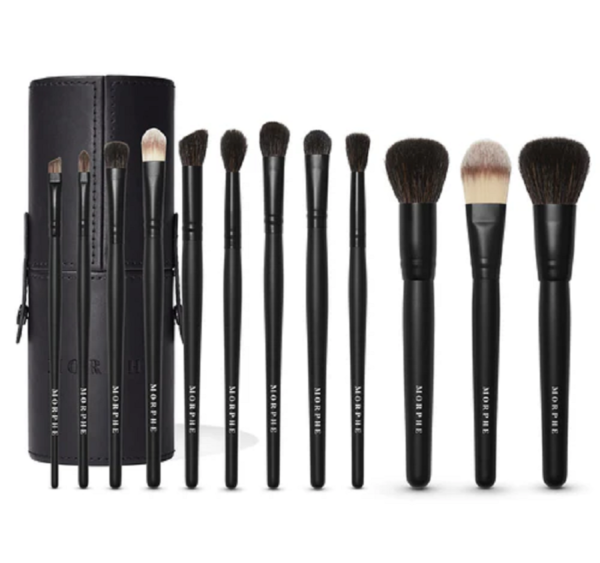 Morphe Vacay Mode 12-Piece makeup brush set with travel tubby case for face and eye makeup available at GlamItPK.