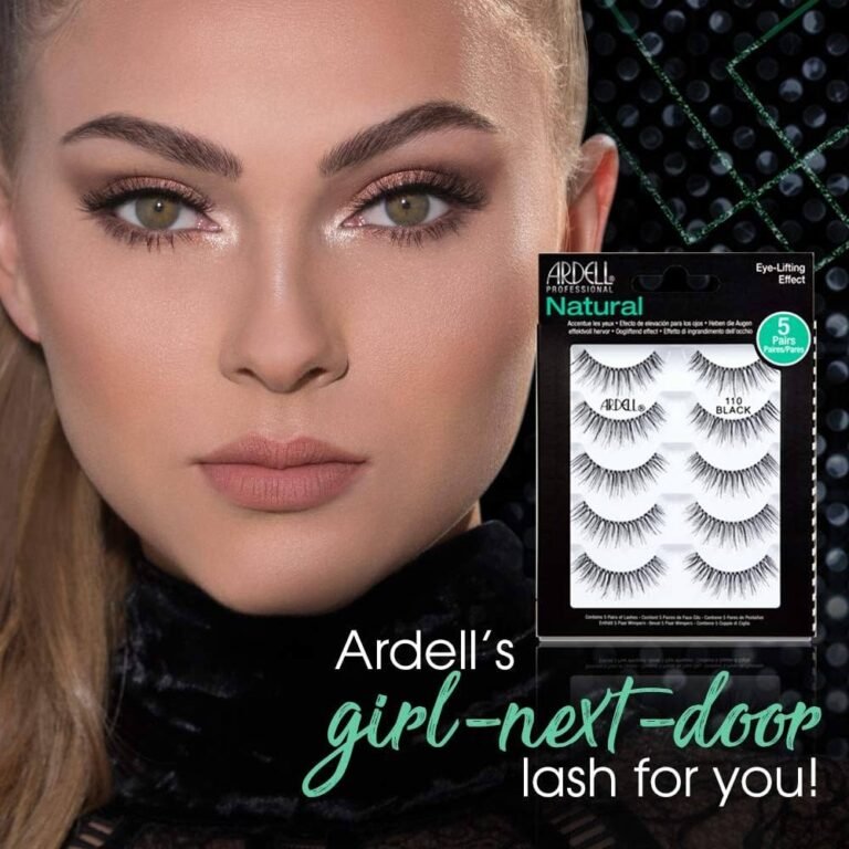 A single pair of Ardell Natural 110 Black false eyelashes displayed inside its signature white and green cardboard packaging, highlighting the fine, separated wispy lashes, available on glamit.pk Pakistan.