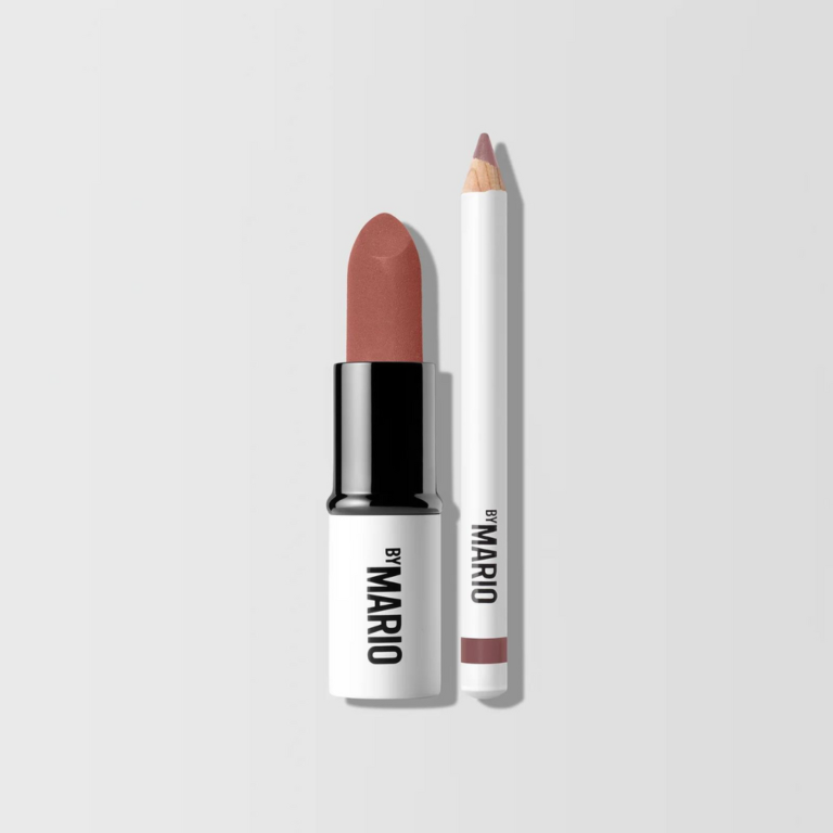 Makeup By Mario Mario's Lip Lift Kit in Mauve Nude featuring the Ultra Suede Lipstick in Erin and Sculpting Lip Pencil in Spikey Mauve - Glamit.pk