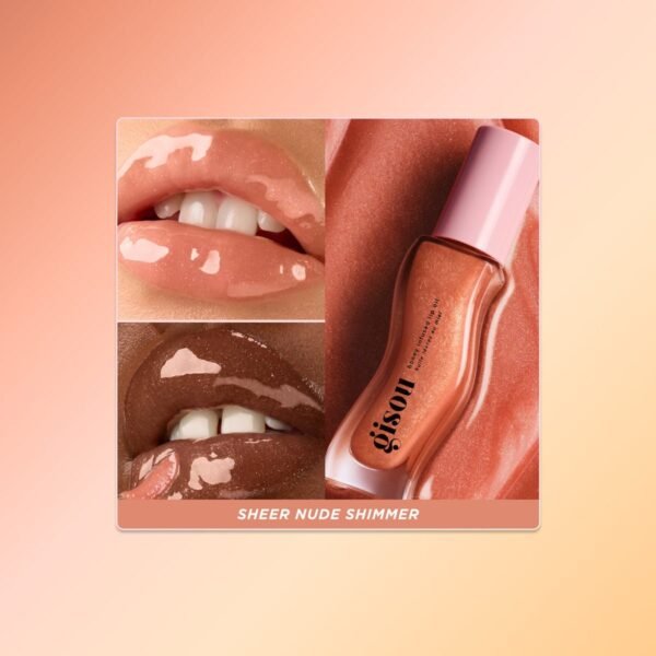 Gisou Honey Infused Lip Oil in shade Glazed Plum clear bottle available on GLAMIT PK