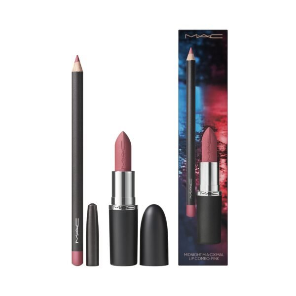 MAC Midnight MACximal Lip Combo Neutral featuring Warm Teddy lipstick and Chestnut lip liner available on GLAMIT PK