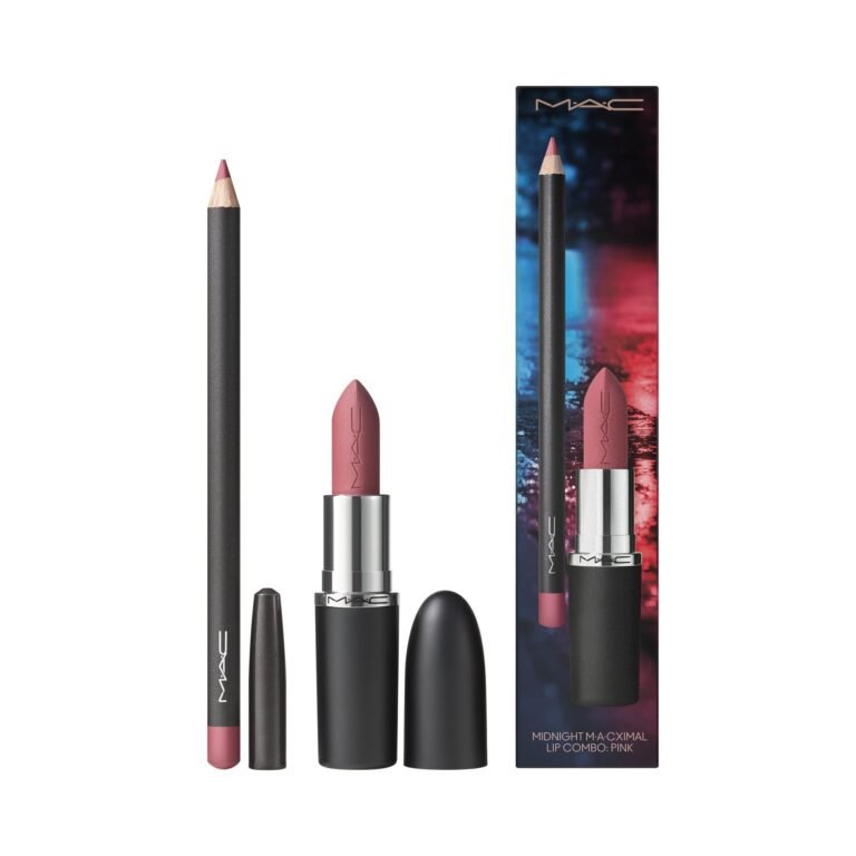 MAC Midnight MACximal Lip Combo Neutral featuring Warm Teddy lipstick and Chestnut lip liner available on GLAMIT PK