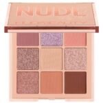Huda Beauty Nude Obsessions Eyeshadow Palette open 9-pan compact available on GLAMIT PK