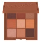 Huda Beauty Matte Obsessions Eyeshadow Palette Warm open compact and swatches available on GLAMIT PK