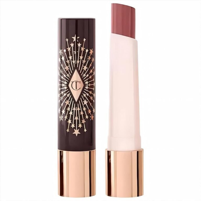 Charlotte Tilbury Hyaluronic Happikiss Lipstick Balm in Pillow Talk shade available on GLAMIT PK
