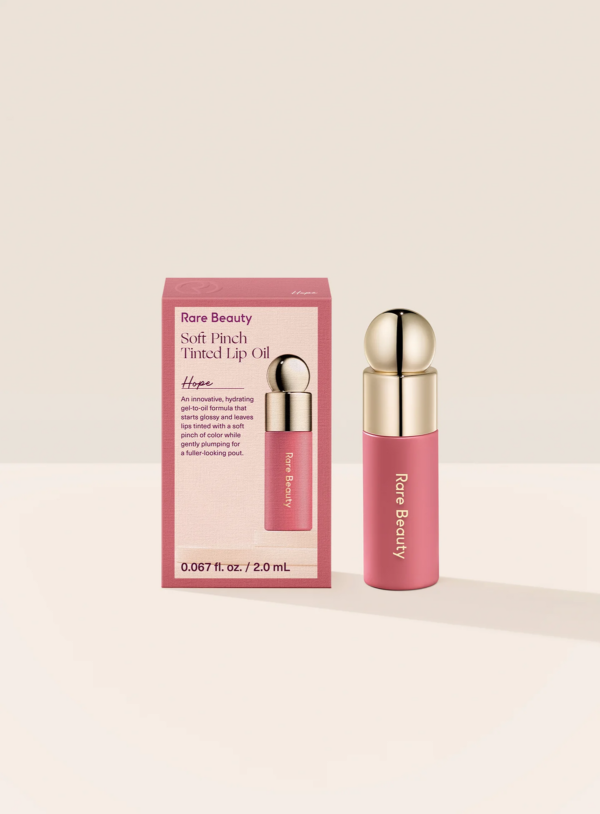 Rare Beauty Soft Pinch Tinted Lip Oil Mini 2ml in shade Happy available on GLAMIT PK