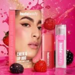 Huda Beauty Cheek & Lip Duo Berries and Cream kit containing Blush Filter Liquid Blush and Faux Filler Lip Oil, available on GLAMIT PK