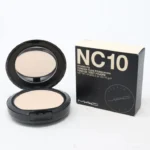 MAC Studio Fix Powder Plus Foundation black compact open showing pressed powder pan on Glamit.pk